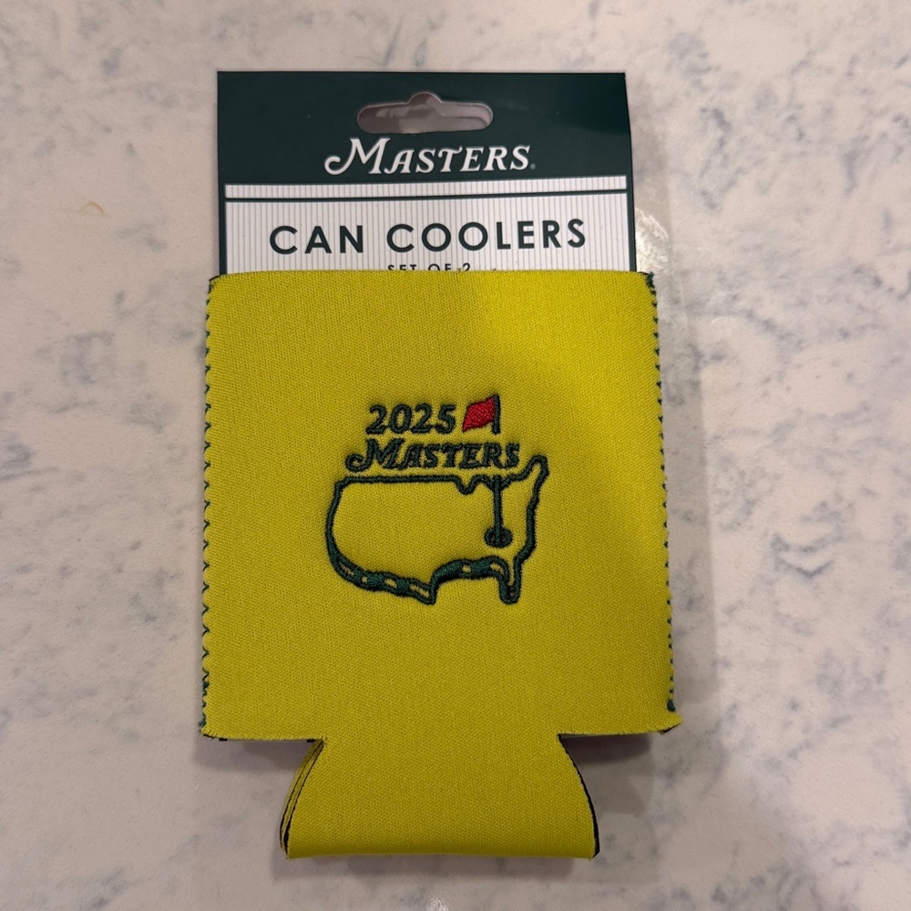 Masters Tourament Yellow 2025 Can Coolers - Set of 2